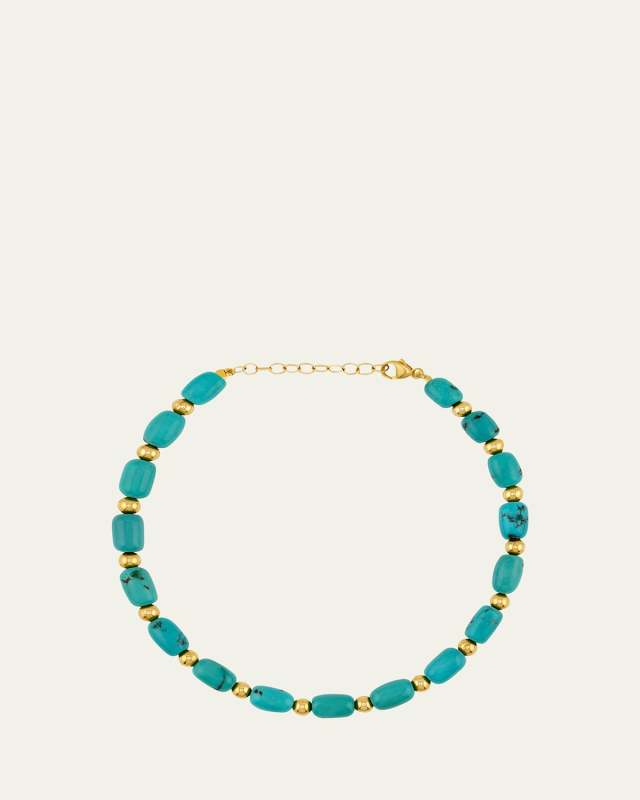 Turquoise and Gold Bead Bracelet